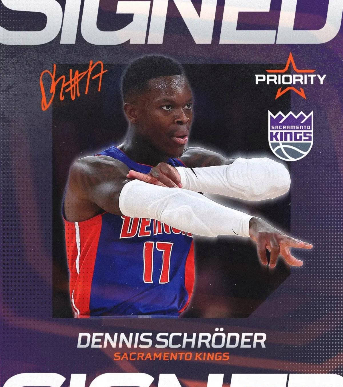 虎扑网址-官宣！3年4500万！施罗德签约萨克拉门托国王