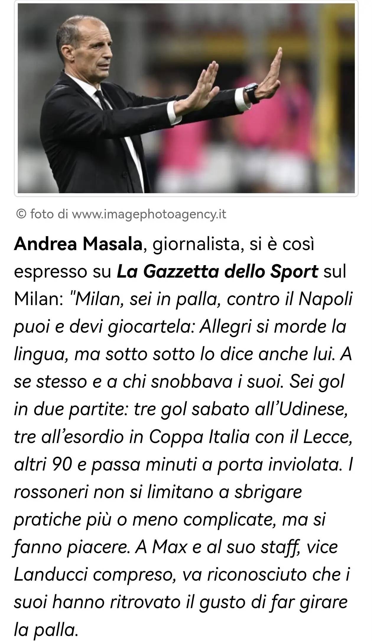 虎扑app-意甲知名媒体人:米兰应保持冷静,衹(zhǐ)有战胜那不勒斯才能回应那些质疑阿莱格里的人